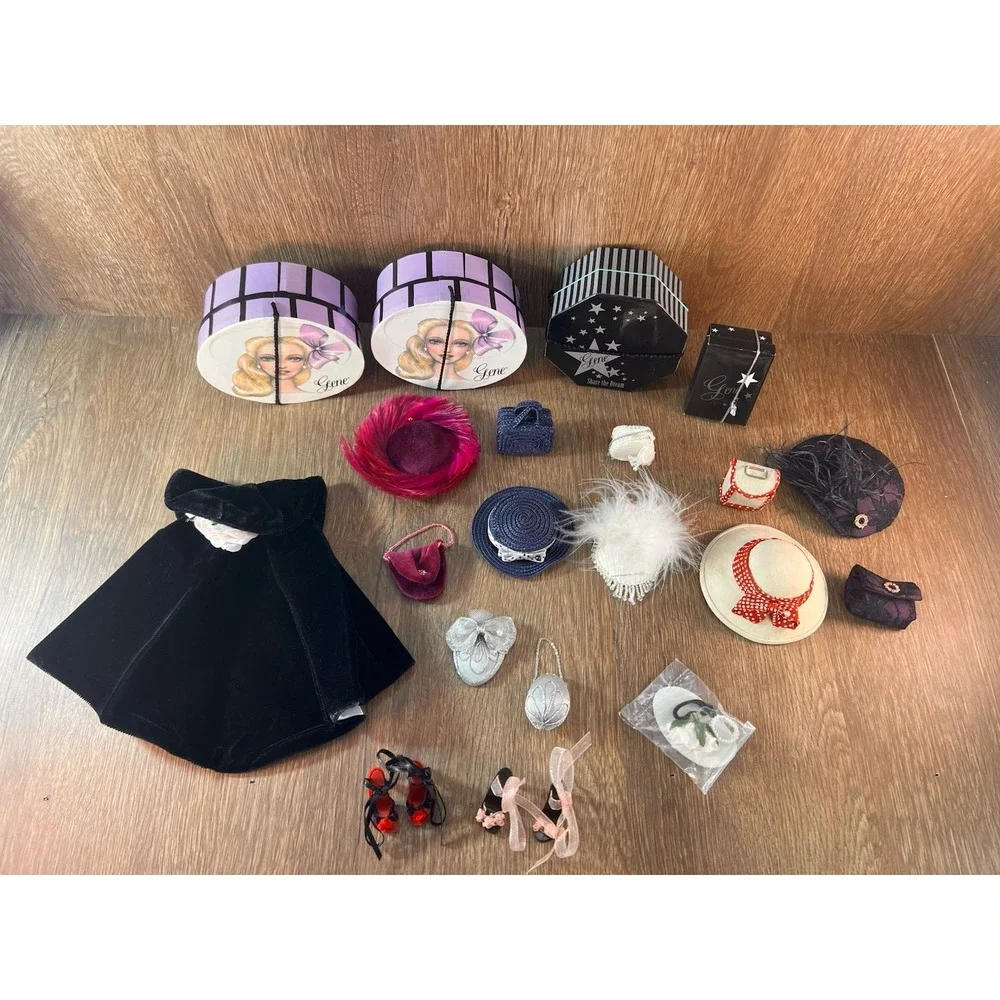 Large Lot Of Ashton Drake Gene Doll Accessories, Stands, Etc